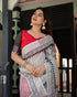 Vasthrlay Handwoven Printed Tasselled Saree