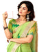 Vasthrlay Womens Printed Unstitched Dark Green Saree