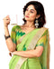Vasthrlay Womens Printed Light Green Saree With Unstitched Blouse Piece
