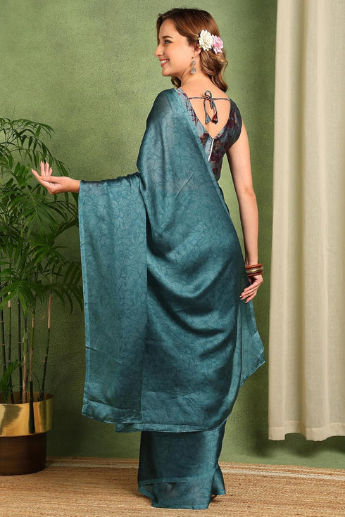 Vasthrlay Fashion Georgette Abstract Dusty Ethnic Wear