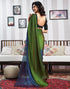 Vasthrlay Womens Chiffon Unstitched Blue Saree