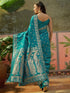 Vasthrlay Banarasi Jacquard Unstitched Navy Blue Saree