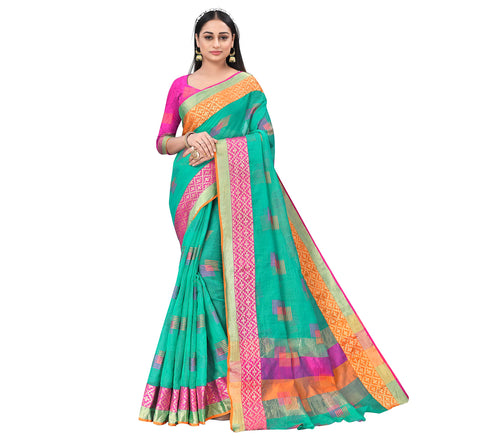 Vasthrlay Jacquard Unstitched Saree