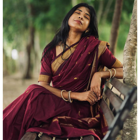 Vasthrlay Kanjivaram Tassels Saree