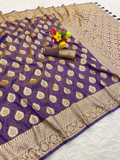 Vasthrlay Kanjivaram Banarasi Lavendar