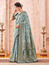 Vasthrlay Weaving Teal Saree