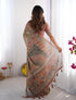 Vasthrlay Blue Beige Traditional Grey Green Saree