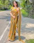 Vasthrlay Boarder Unstitched Chhaavam Mustard Free Ethnic Wear