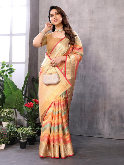 VasthrlayJacquard Unstitched Maharani Pista Free Ethnic Wear