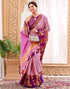 Vasthrlay Banarasi Jacquard Unstitched Mustard Saree
