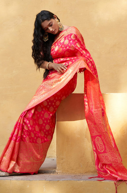 Vasthrlay Banarasi Unstitched Saree