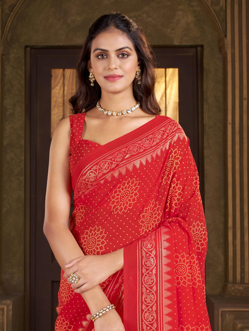 Vasthrlay Georgette Unstitched Saree