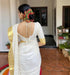 Vasthrlay White Unstitched Saree