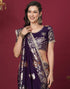 Vasthrlay Kanjivaram Banarasi Unstitched Red Saree