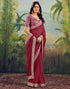 Vasthrlay Embroidery Traditional Unstitched Violet Saree