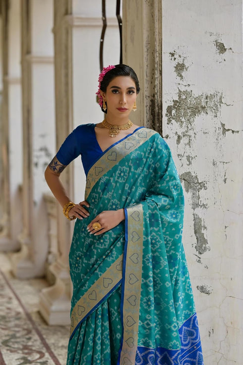 Vasthrlay Silk Saree Floral Patola Design