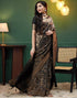 Vasthrlay Banarasi Kanjivaram Unstitched Black Saree