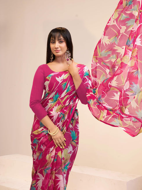 Vasthrlay Chiffon Floral Saree