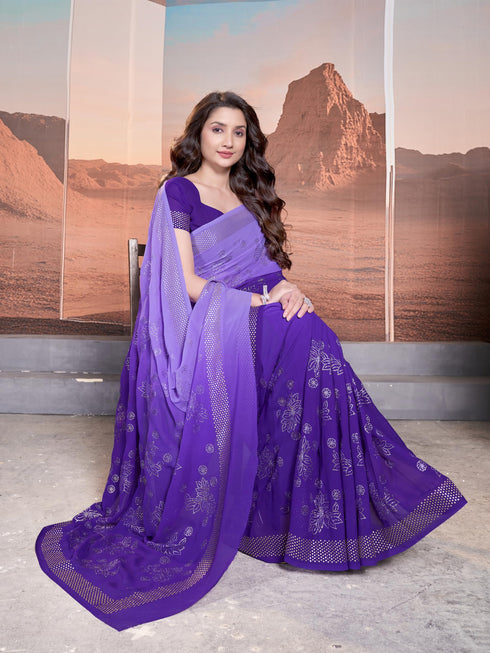 Vasthrlay Georgette Unstitched Saree