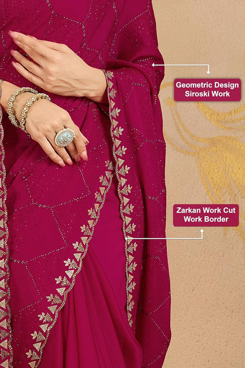 Vasthrlay Siroski Unstitched Morpeach Ethnic Wear