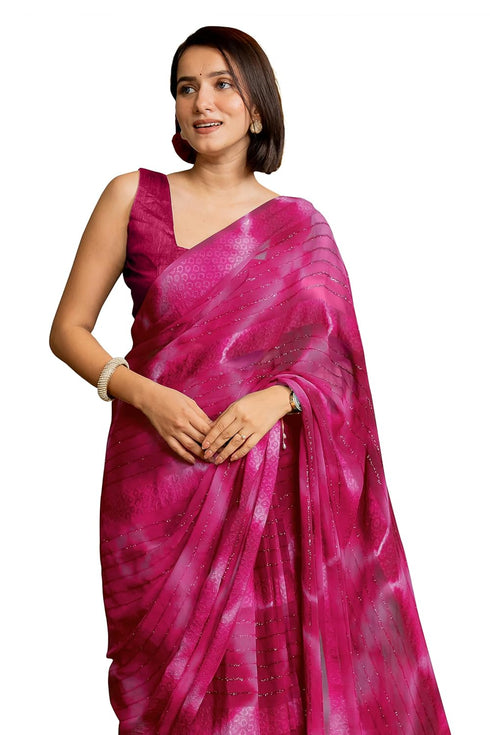 Vasthrlay Fashion Georgette Green Ethnic Wear