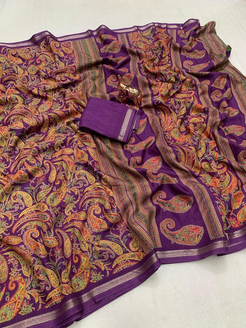 Vasthrlay Soft Saree Floral Digital Extraodinary