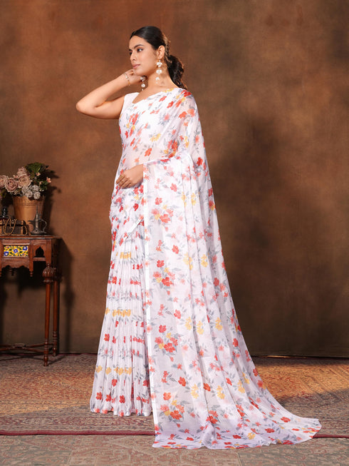 Vasthrlay Chiffon Floral Saree