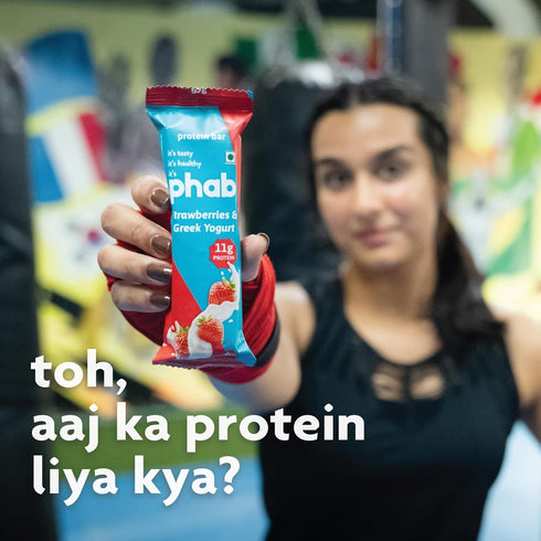 Phab Strawberries | Greek Yogurt Protein Bars