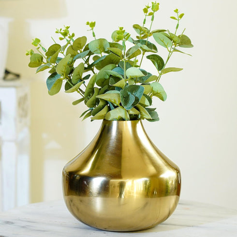 Metal Round Flower Vase for Home Decor