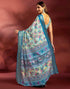 Vasthrlay Printed Jacquard Unstitched Rama Green Saree