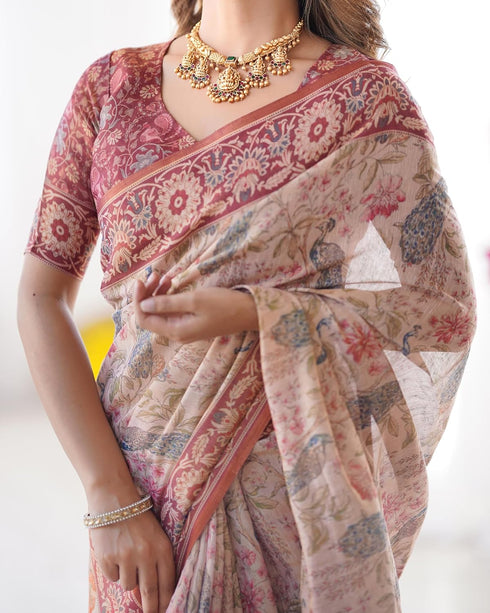 Vasthrlay Handloom Traditional Multicolour Saree