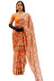 Vasthrlay Fashion Georgette Off Multicolor Ethnic Wear