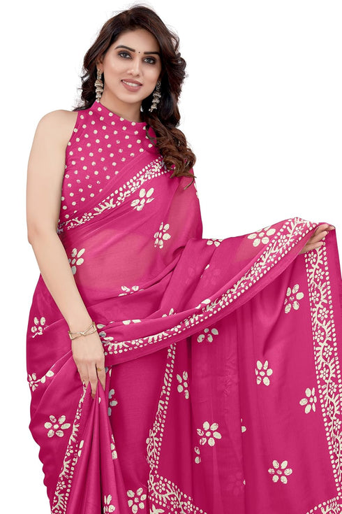 Vasthrlay Fashion Chiffon Printed Parrot Ethnic Wear