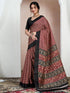 Vasthrlay Bandhani Printed Unstitched Black Saree