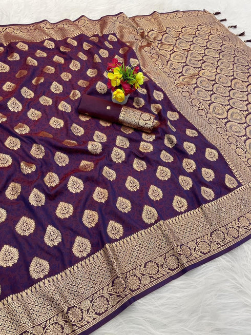 Vasthrlay Kanjivaram Banarasi Lavendar