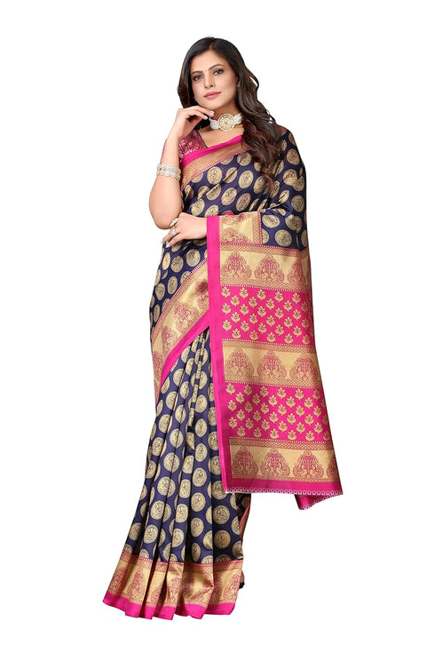 Vasthrlay Printed Alifa Pink Free Ethnic Wear