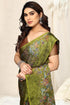 Vasthrlay Fashion Chiffon Georgette Beige Ethnic Wear