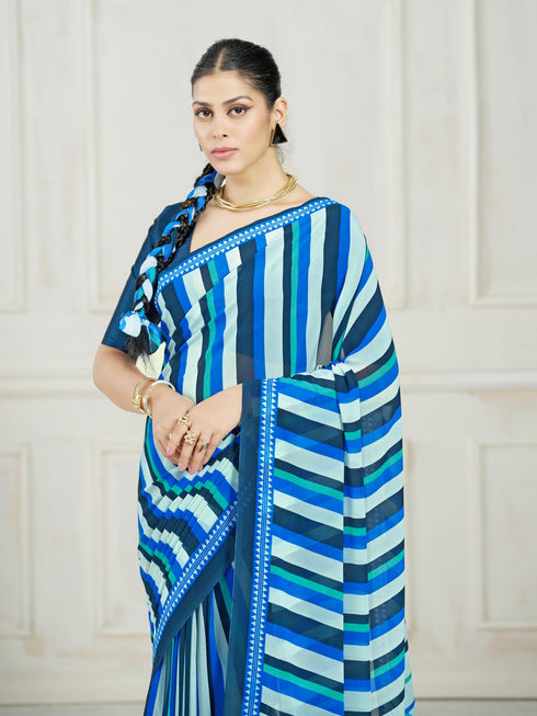 Vasthrlay Georgette Unstitched Saree