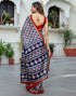 Vasthrlay Womens Printed Unstitched Maroon Saree