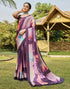 Vasthrlay Printed Tassels Unstitched Maroon Saree