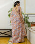 Vasthrlay Womens Striped Unstitched Dusty Pink Saree