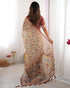 Vasthrlay Handloom Grey Beige Traditional Saree