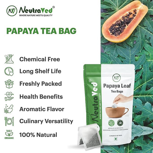 NeutraVed Papaya Leaf Tea 40 Tea Bags