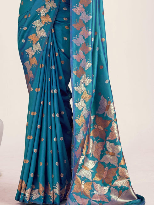 Vasthrlay Banarasi Unstitched Saree