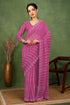 Vasthrlay Fashion Georgette Stripes Navy Ethnic Wear