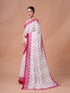 Vasthrlay Red Unstitched Saree