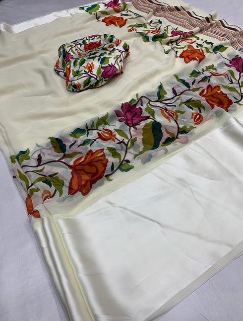 Vasthrlay Georgette Kashmiri Printed