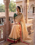 Vasthrlay Womens Printed Unstitched Off White Saree