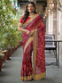 Vasthrlay Bandhani Embroidery Yellow Saree
