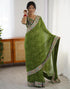 Vasthrlay Georgette Embroidery Unstitched Pink Saree